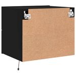 Casa si Gradina - Mobilier - Comode si corpuri - Noptiere - Noptiere montate pe perete cu lumini LED, 2 buc., negru - Infinity.ro