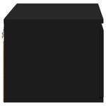 Casa si Gradina - Mobilier - Comode si corpuri - Noptiere - Noptiere montate pe perete cu lumini LED, 2 buc., negru - Infinity.ro