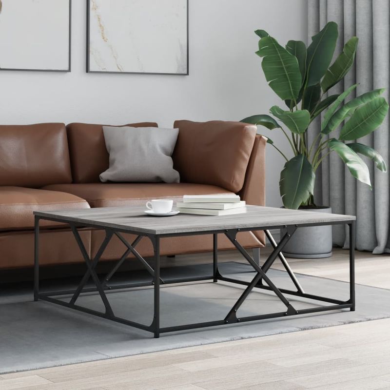 Casa si Gradina - Mobilier - Mese si birouri - Masute de cafea - Masuta de cafea gri sonoma 100x100x40 cm lemn prelucrat - Infinity.ro