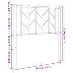 Casa si Gradina - Mobilier - Paturi si accesorii - Accesorii paturi - Tablie de pat metalica, alb, 75 cm - Infinity.ro