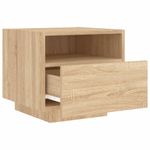 Casa si Gradina - Mobilier - Comode si corpuri - Noptiere - Noptiere cu lumini LED, 2 buc., stejar sonoma, 40x39x37 cm - Infinity.ro