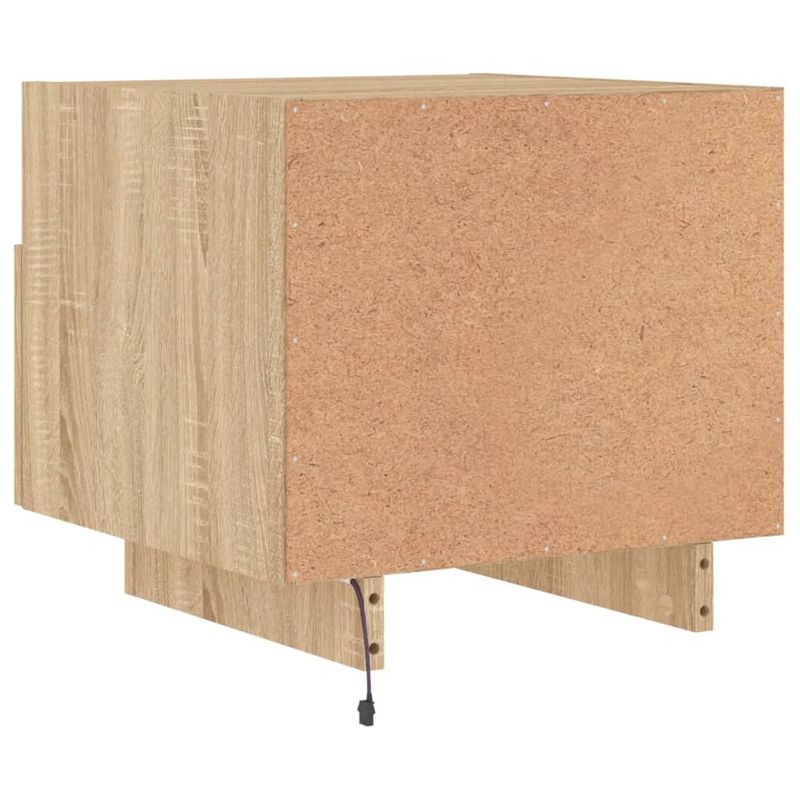Casa si Gradina - Mobilier - Comode si corpuri - Noptiere - Noptiere cu lumini LED, 2 buc., stejar sonoma, 40x39x37 cm - Infinity.ro