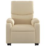Casa si Gradina - Mobilier - Scaune si fotolii - Fotolii - Fotoliu rabatabil cu ridicare pe verticala, crem, textil - Infinity.ro