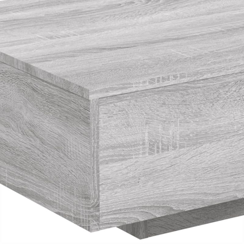 Casa si Gradina - Mobilier - Mese si birouri - Masute de cafea - Masuta de cafea cu lumini LED, gri sonoma, 85x55x31 cm - Infinity.ro