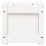 Casa si Gradina - Gradinarit si plante - Plante si ghivece - Ghivece si suporturi - Jardiniere de gradina, 2 buc., alb, lemn masiv de pin - Infinity.ro