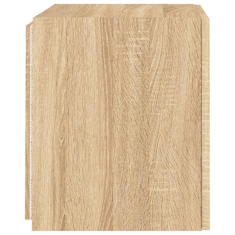 Casa si Gradina - Mobilier - Comode si corpuri - Comode - Comoda TV de perete cu lumini LED, stejar sonoma, 40,5x35x40 cm - Infinity.ro