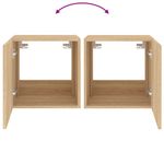 Casa si Gradina - Mobilier - Comode si corpuri - Comode - Comoda TV de perete cu lumini LED, stejar sonoma, 40,5x35x40 cm - Infinity.ro