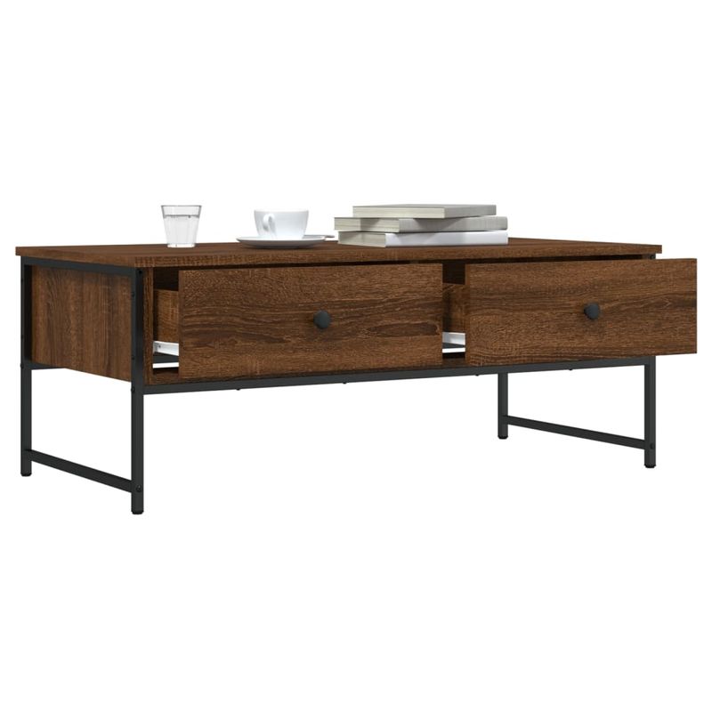 Casa si Gradina - Mobilier - Mese si birouri - Masute de cafea - Masuta de cafea, stejar maro, 101x49x39,5 cm, lemn prelucrat - Infinity.ro