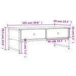 Casa si Gradina - Mobilier - Mese si birouri - Masute de cafea - Masuta de cafea, stejar maro, 101x49x39,5 cm, lemn prelucrat - Infinity.ro