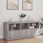 Casa si Gradina - Mobilier - Comode si corpuri - Comode - Servanta cu lumini LED, gri sonoma, 162x37x67 cm - Infinity.ro