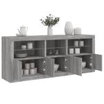 Casa si Gradina - Mobilier - Comode si corpuri - Comode - Servanta cu lumini LED, gri sonoma, 162x37x67 cm - Infinity.ro