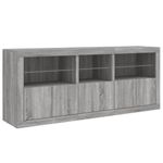 Casa si Gradina - Mobilier - Comode si corpuri - Comode - Servanta cu lumini LED, gri sonoma, 162x37x67 cm - Infinity.ro