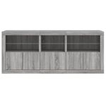 Casa si Gradina - Mobilier - Comode si corpuri - Comode - Servanta cu lumini LED, gri sonoma, 162x37x67 cm - Infinity.ro