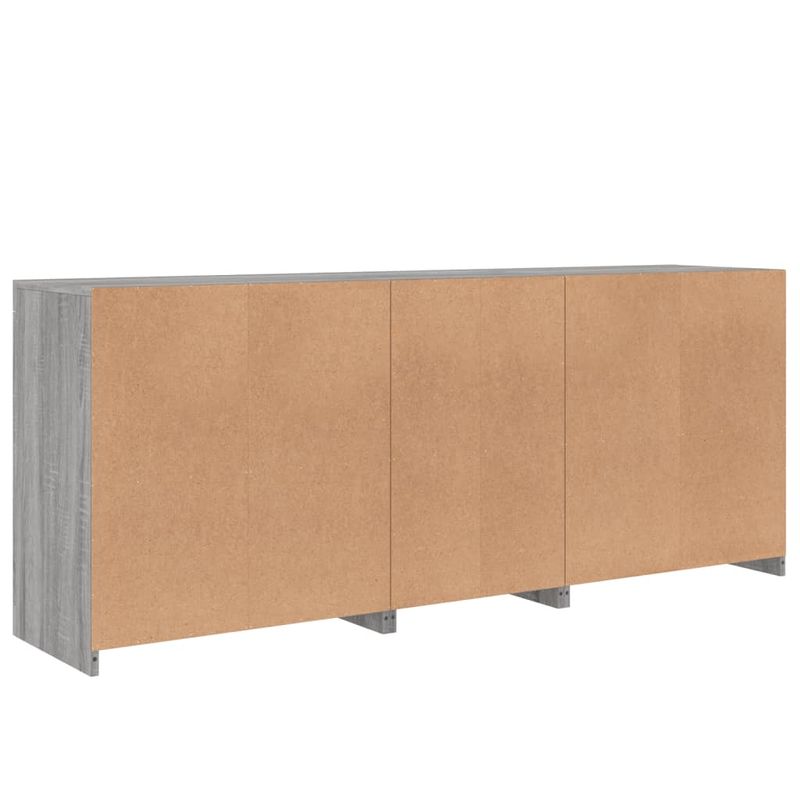 Casa si Gradina - Mobilier - Comode si corpuri - Comode - Servanta cu lumini LED, gri sonoma, 162x37x67 cm - Infinity.ro