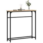 Casa si Gradina - Mobilier - Comode si corpuri - Console - Masuta consola, stejar sonoma, 75x19,5x75 cm, lemn prelucrat - Infinity.ro