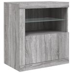 Casa si Gradina - Mobilier - Comode si corpuri - Comode - Servanta cu lumini LED, gri sonoma, 162x37x67 cm - Infinity.ro