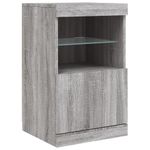 Casa si Gradina - Mobilier - Comode si corpuri - Comode - Servanta cu lumini LED, gri sonoma, 162x37x67 cm - Infinity.ro