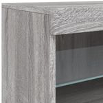 Casa si Gradina - Mobilier - Comode si corpuri - Comode - Servanta cu lumini LED, gri sonoma, 162x37x67 cm - Infinity.ro
