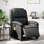 Ingrijire personala si Cosmetice - Sanatate si wellness - Articole wellness - Fotolii de masaj - Fotoliu de masaj rabatabil electric, negru, piele naturala - Infinity.ro