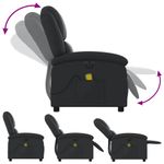 Ingrijire personala si Cosmetice - Sanatate si wellness - Articole wellness - Fotolii de masaj - Fotoliu de masaj rabatabil electric, negru, piele naturala - Infinity.ro