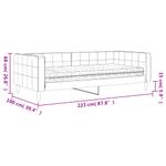 Casa si Gradina - Mobilier - Paturi si accesorii - Paturi - Pat de zi cu saltea, galben, 90x200 cm, catifea - Infinity.ro