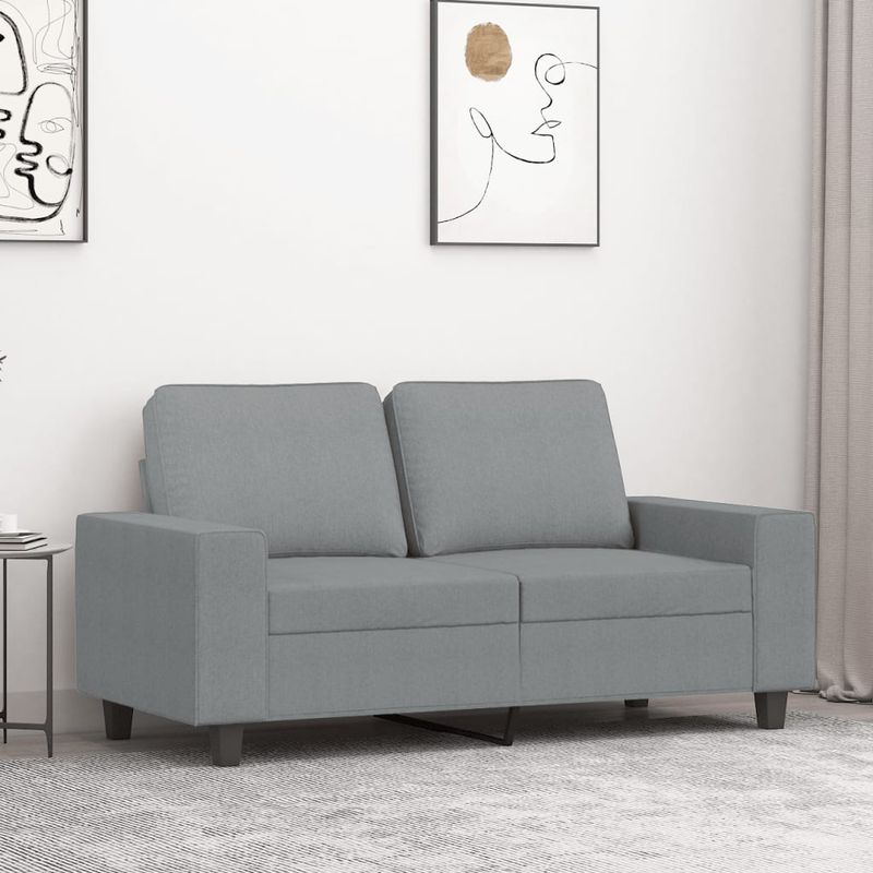 Casa si Gradina - Mobilier - Canapele si coltare - Canapele - Canapea cu 2 locuri, gri deschis, 120 cm, material textil - Infinity.ro