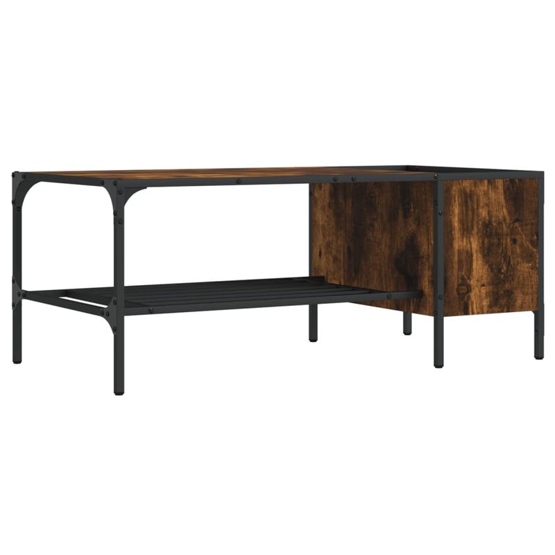 Casa si Gradina - Mobilier - Mese si birouri - Masute de cafea - Masuta de cafea cu raft, stejar fumuriu, 100x51x40 cm, lemn - Infinity.ro