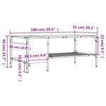 Casa si Gradina - Mobilier - Mese si birouri - Masute de cafea - Masuta de cafea cu raft, stejar fumuriu, 100x51x40 cm, lemn - Infinity.ro
