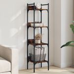 Casa si Gradina - Mobilier - Biblioteci si rafturi - Biblioteci - Biblioteca 4 niveluri, stejar fumuriu, 35x30x138,5 cm - Infinity.ro