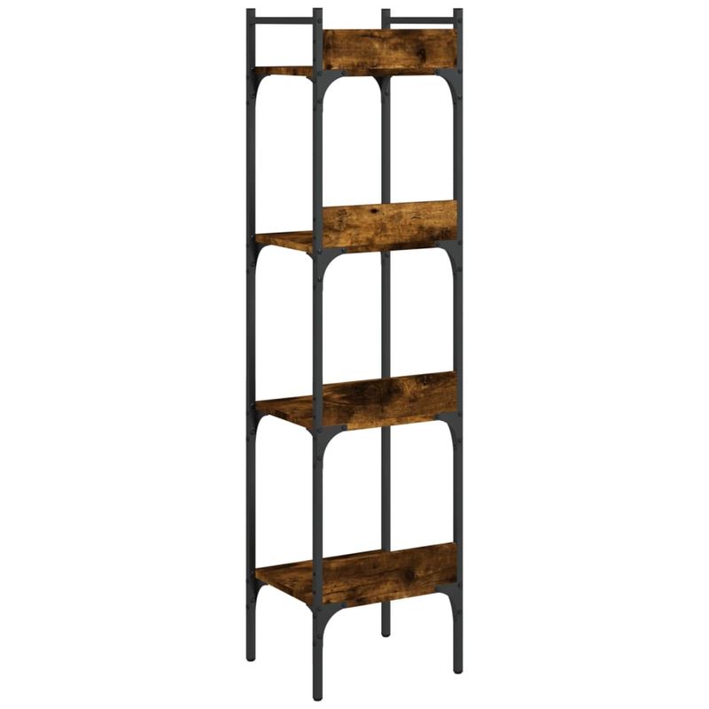 Casa si Gradina - Mobilier - Biblioteci si rafturi - Biblioteci - Biblioteca 4 niveluri, stejar fumuriu, 35x30x138,5 cm - Infinity.ro