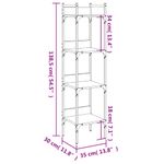 Casa si Gradina - Mobilier - Biblioteci si rafturi - Biblioteci - Biblioteca 4 niveluri, stejar fumuriu, 35x30x138,5 cm - Infinity.ro