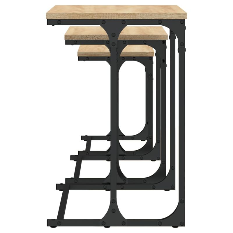 Casa si Gradina - Mobilier - Mese si birouri - Masute de cafea - Mese suprapuse de cafea, 3 buc, stejar sonoma, lemn prelucrat - Infinity.ro