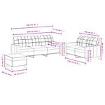 Casa si Gradina - Mobilier - Seturi de mobilier - Seturi living - Set de canapele cu perne, 3 piese, maro, textil - Infinity.ro