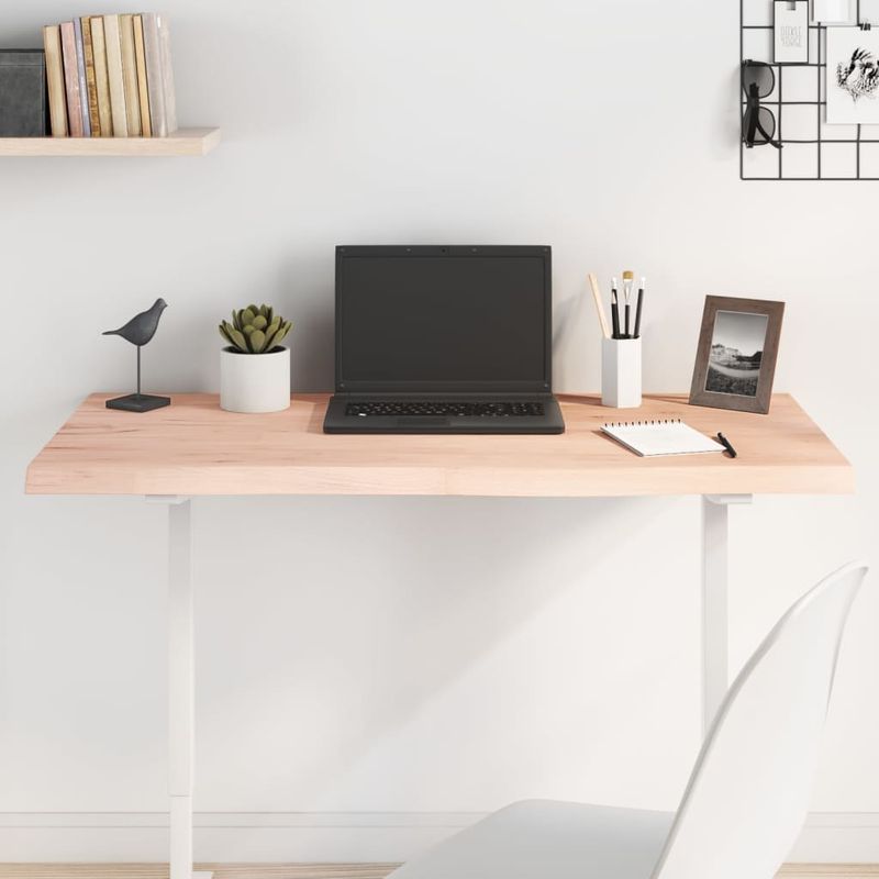 Casa si Gradina - Mobilier - Feronerie si accesorii mobila - Blat de masa, 100x60x(2-4) cm, lemn masiv de stejar netratat - Infinity.ro