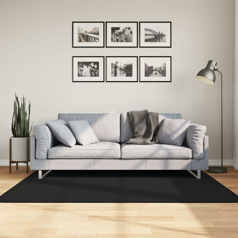 Casa si Gradina - Textile si covoare - Covoare - Covoare casa - Covor HUARTE, fir scurt, moale si lavabil, negru, 120x170 cm - Infinity.ro