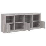 Casa si Gradina - Mobilier - Comode si corpuri - Comode - Servanta cu lumini LED, gri sonoma, 164x37x67 cm - Infinity.ro