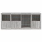 Casa si Gradina - Mobilier - Comode si corpuri - Comode - Servanta cu lumini LED, gri sonoma, 164x37x67 cm - Infinity.ro