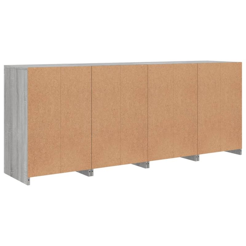 Casa si Gradina - Mobilier - Comode si corpuri - Comode - Servanta cu lumini LED, gri sonoma, 164x37x67 cm - Infinity.ro