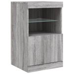 Casa si Gradina - Mobilier - Comode si corpuri - Comode - Servanta cu lumini LED, gri sonoma, 164x37x67 cm - Infinity.ro