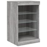Casa si Gradina - Mobilier - Comode si corpuri - Comode - Servanta cu lumini LED, gri sonoma, 164x37x67 cm - Infinity.ro
