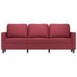 Casa si Gradina - Mobilier - Canapele si coltare - Canapele - Canapea cu 3 locuri, rosu vin, 180 cm, piele ecologica - Infinity.ro