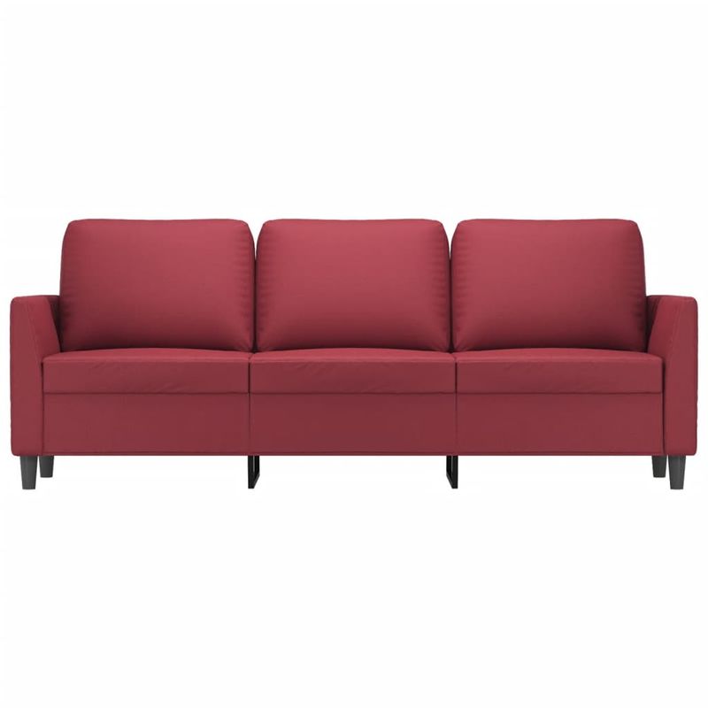 Casa si Gradina - Mobilier - Canapele si coltare - Canapele - Canapea cu 3 locuri, rosu vin, 180 cm, piele ecologica - Infinity.ro