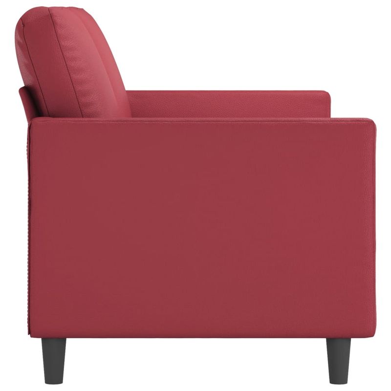 Casa si Gradina - Mobilier - Canapele si coltare - Canapele - Canapea cu 3 locuri, rosu vin, 180 cm, piele ecologica - Infinity.ro