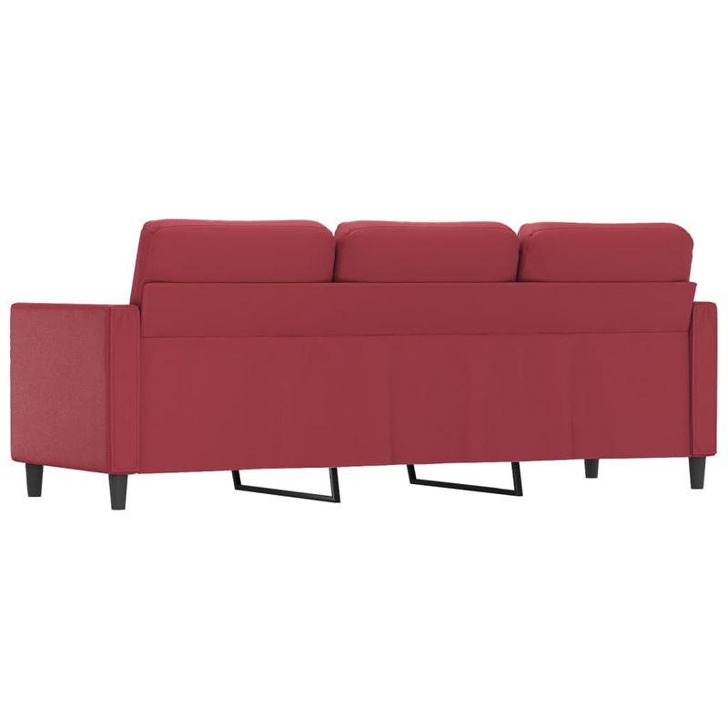 Casa si Gradina - Mobilier - Canapele si coltare - Canapele - Canapea cu 3 locuri, rosu vin, 180 cm, piele ecologica - Infinity.ro