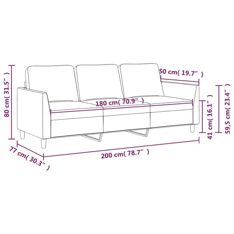 Casa si Gradina - Mobilier - Canapele si coltare - Canapele - Canapea cu 3 locuri, rosu vin, 180 cm, piele ecologica - Infinity.ro
