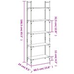 Casa si Gradina - Mobilier - Biblioteci si rafturi - Biblioteci - Biblioteca 5 niveluri, stejar fumuriu, 60,5x24x166,5 cm - Infinity.ro
