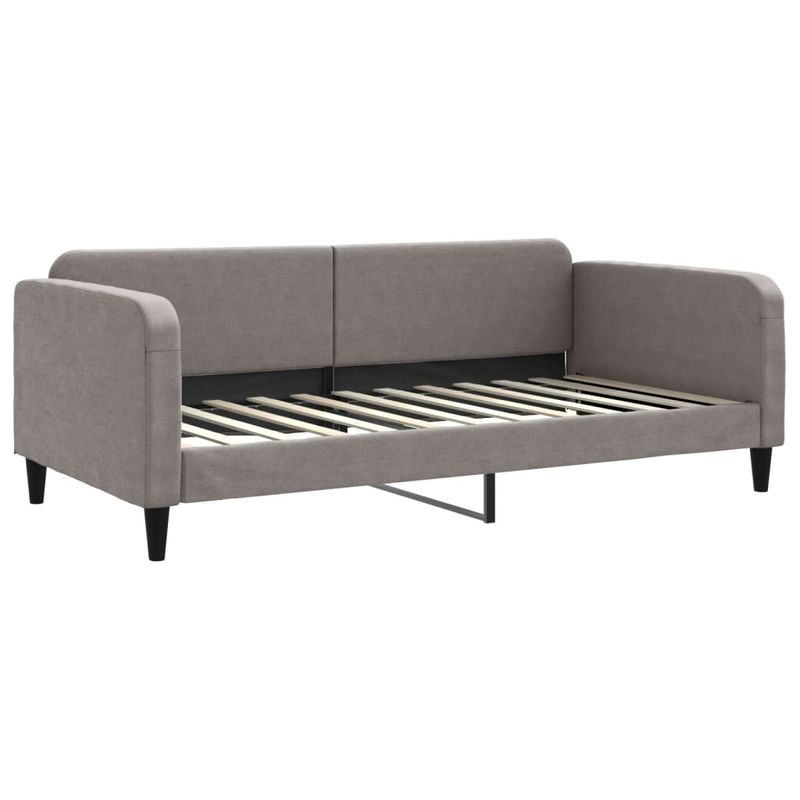 Casa si Gradina - Mobilier - Paturi si accesorii - Paturi - Pat de zi cu extensie si sertare, gri taupe, 100x200 cm, textil - Infinity.ro