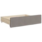 Casa si Gradina - Mobilier - Paturi si accesorii - Paturi - Pat de zi cu extensie si sertare, gri taupe, 100x200 cm, textil - Infinity.ro