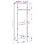 Casa si Gradina - Mobilier - Biblioteci si rafturi - Rafturi - Raft cu 3 niveluri stejar fumuriu, 30x25x100 cm, lemn prelucrat - Infinity.ro