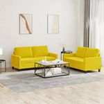 Casa si Gradina - Mobilier - Seturi de mobilier - Seturi living - Set de canapele cu perne, 2 piese, galben, catifea - Infinity.ro